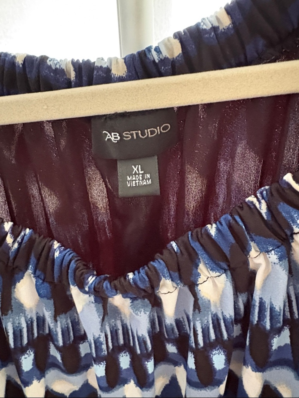 AB Studio Navy and Black Patterned Mini Dress NWT